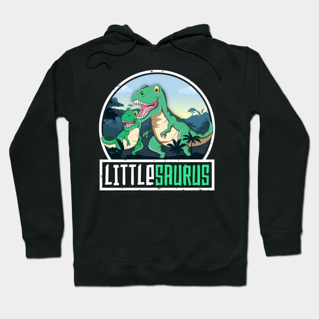 Littlesaurus T-Rex Dinosaur Saurus Sibling Matching Family Hoodie by 14thFloorApparel